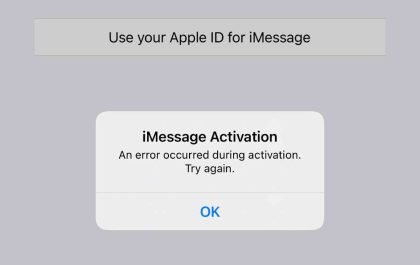 iMessage Activation Error